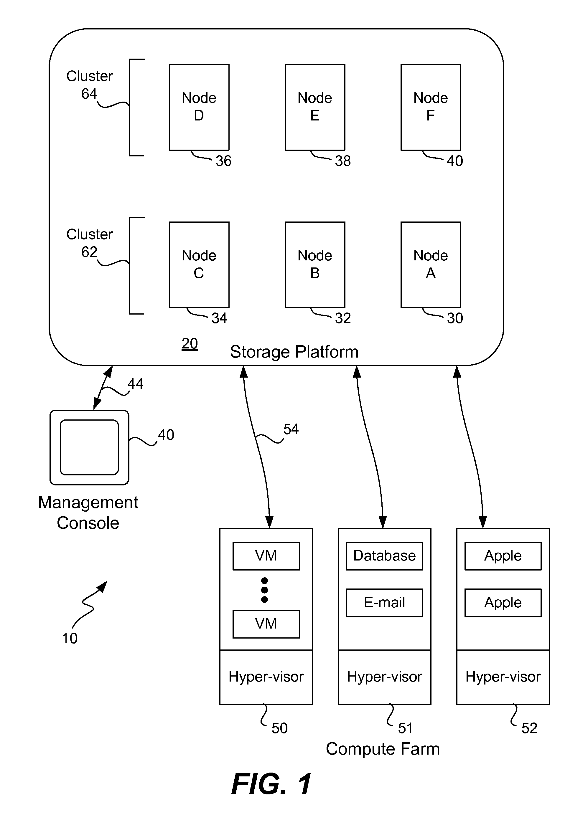 Storage system with virtual disks