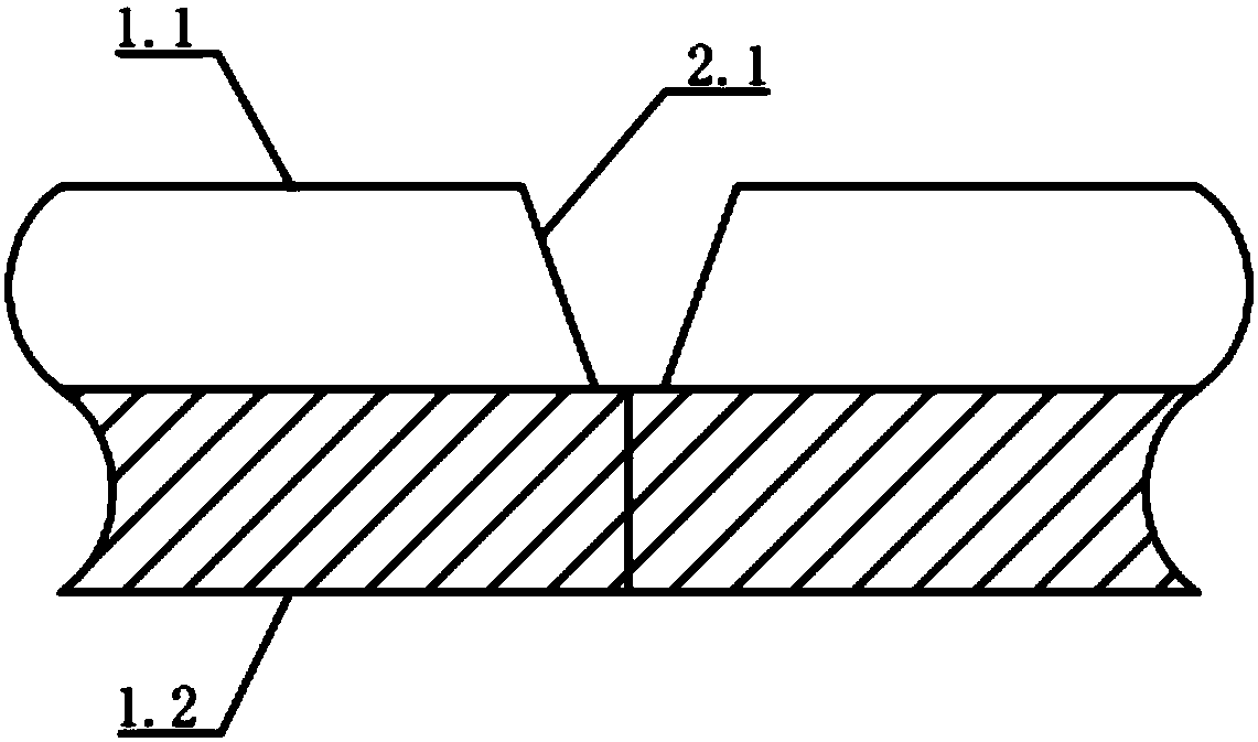 One-sided welding and double-sided forming welding method for titanium-steel composite pipe