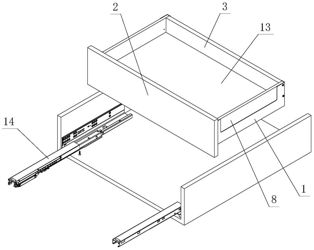 Improved furniture drawer assembly structure