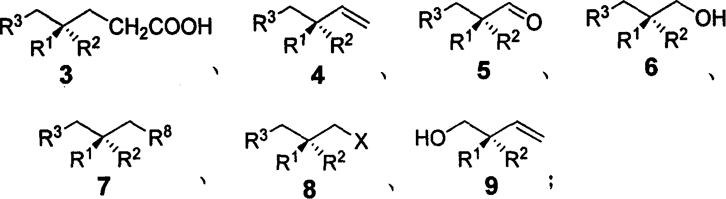 Method for synthesizing chiral methyl 1,3 functional group synthon