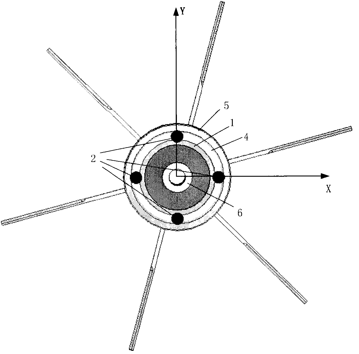 Boradband miniaturisation four-terminal port antennae located on the cylinder conductor platform