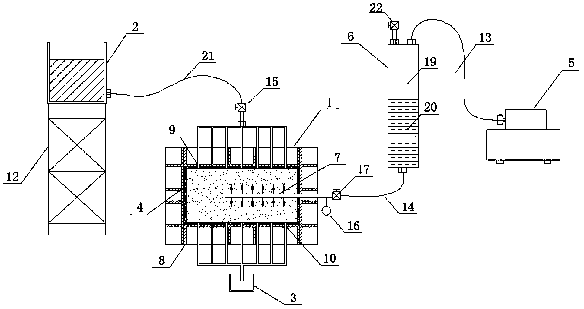 Three-dimensional visible testing system and method of dynamic water grouting model