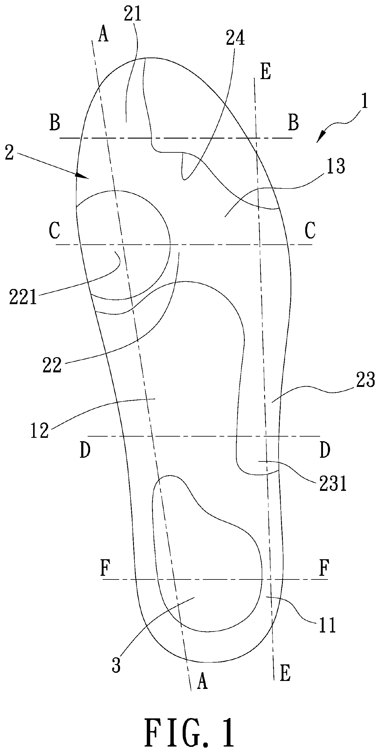Insole structure with decompression