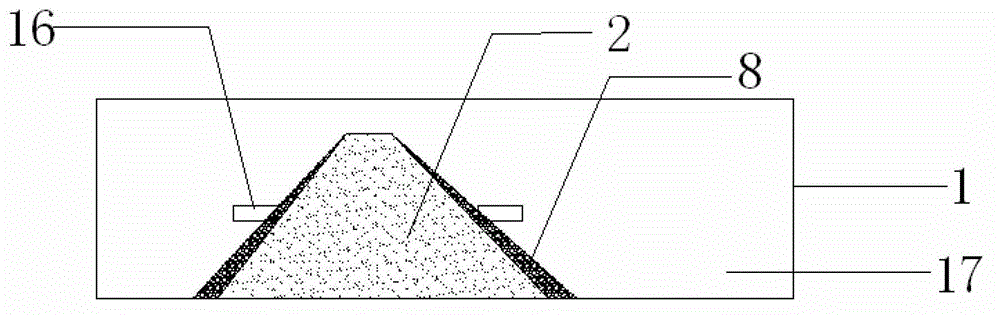 Model test apparatus and test method for monitoring dam saturation line