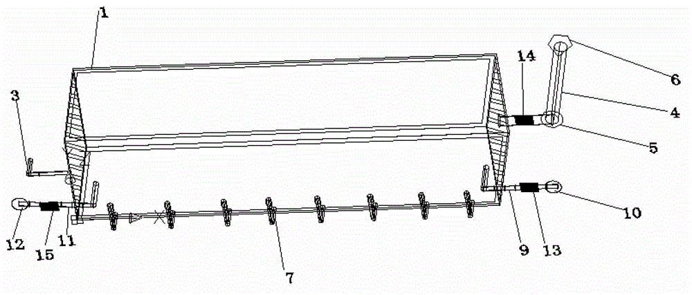 Model test apparatus and test method for monitoring dam saturation line