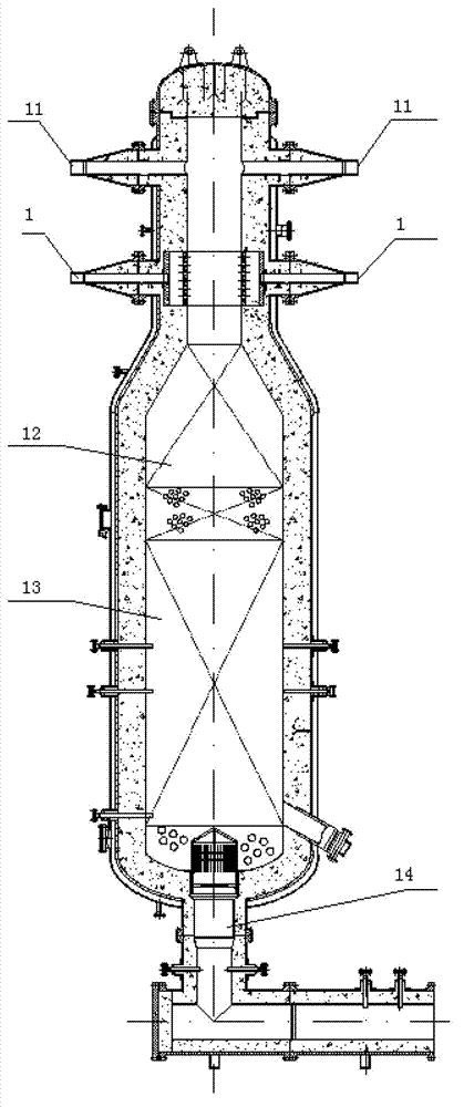 Metal burner for preparing methanol synthesis gas