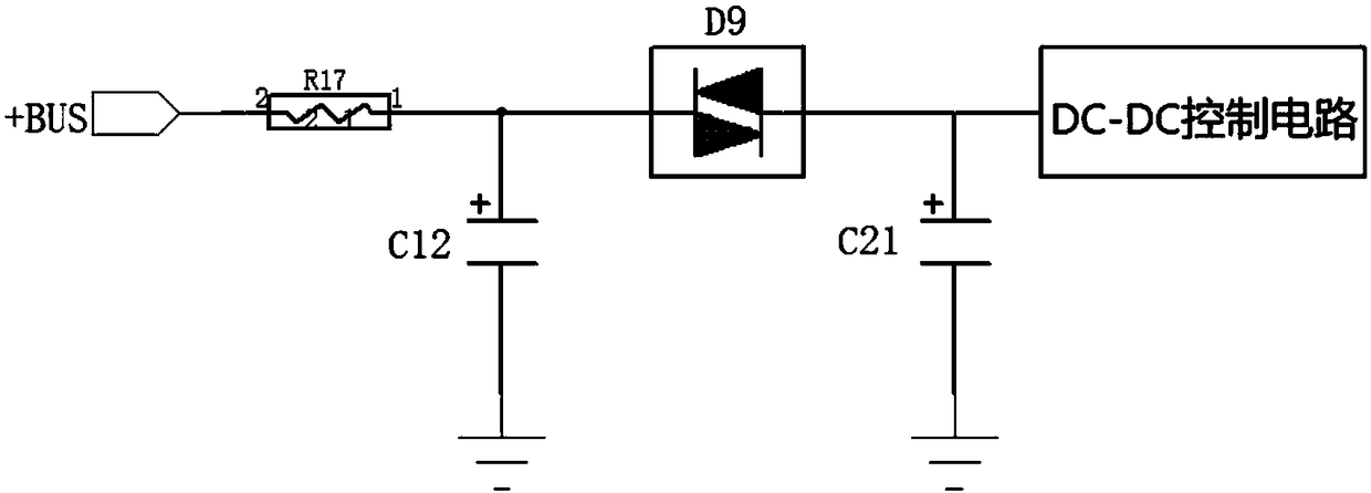 DC power supply micro-current starting circuit