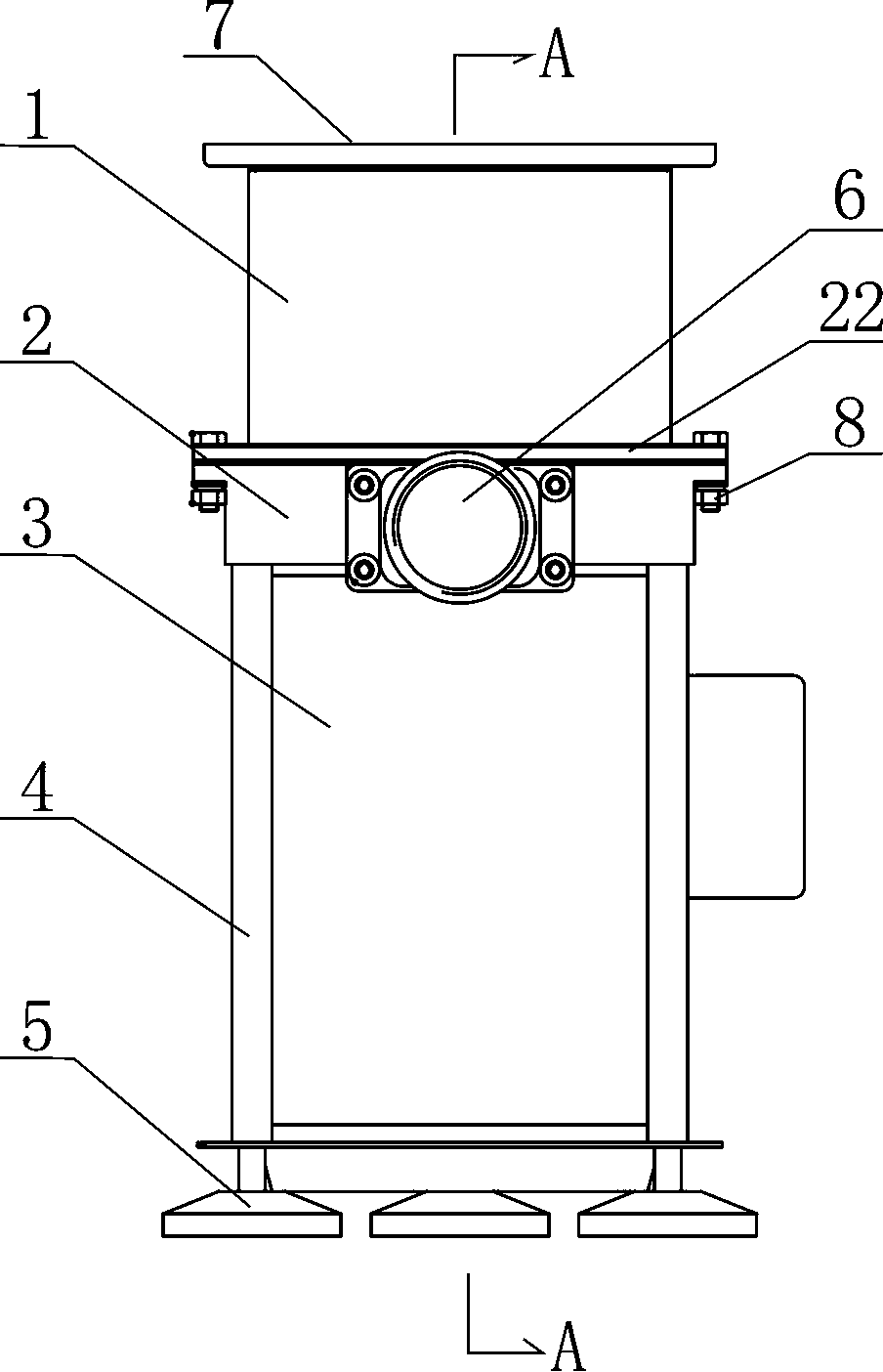 Vertical rubbish crusher