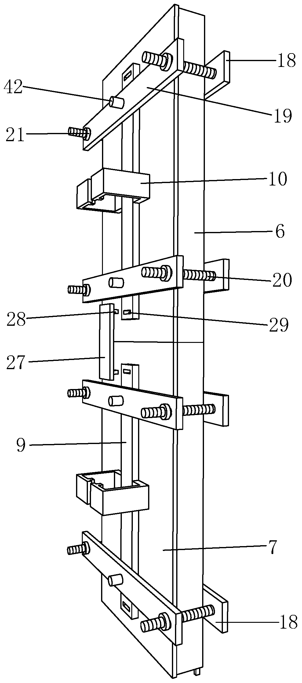 Cabling rack for college user group data life cycle management system and installation method thereof