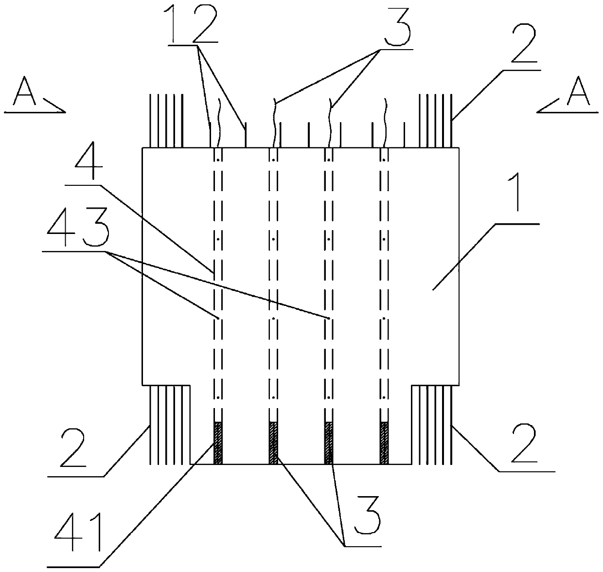 Prefabricated concrete shear wall panel connecting method employing prestressed steel strand for vertical connection