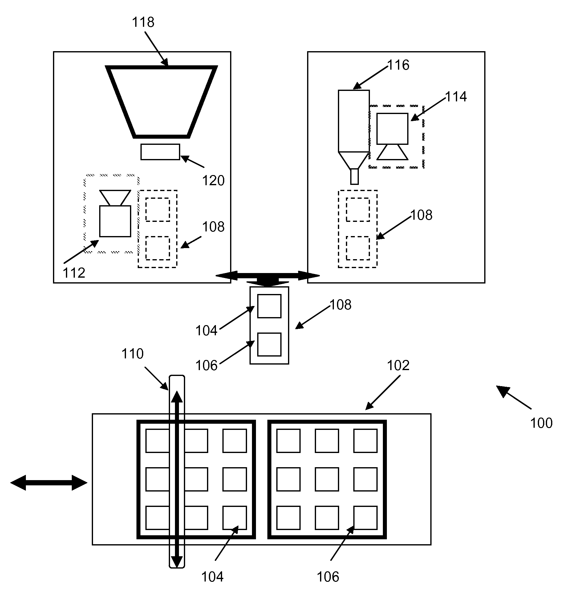 Apparatus for assembling a lens module and an image sensor to form a camera module, and a method of assembling the same
