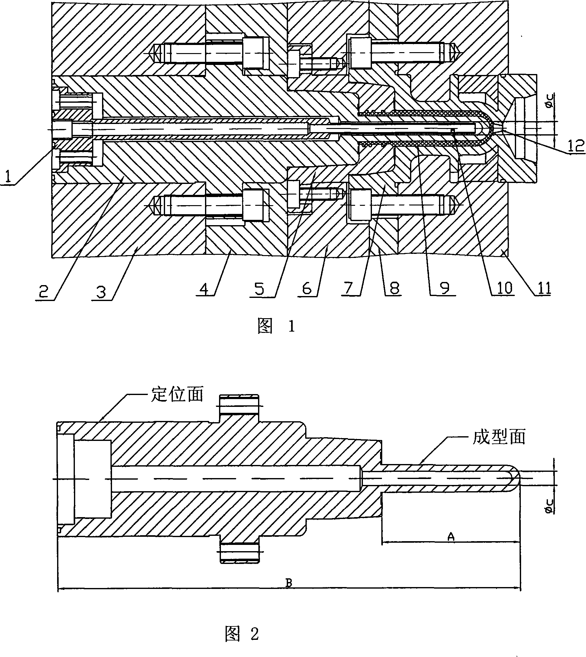 Method for ensuring the axiality of the injection molding cooling deep borehole and the external-molding surface