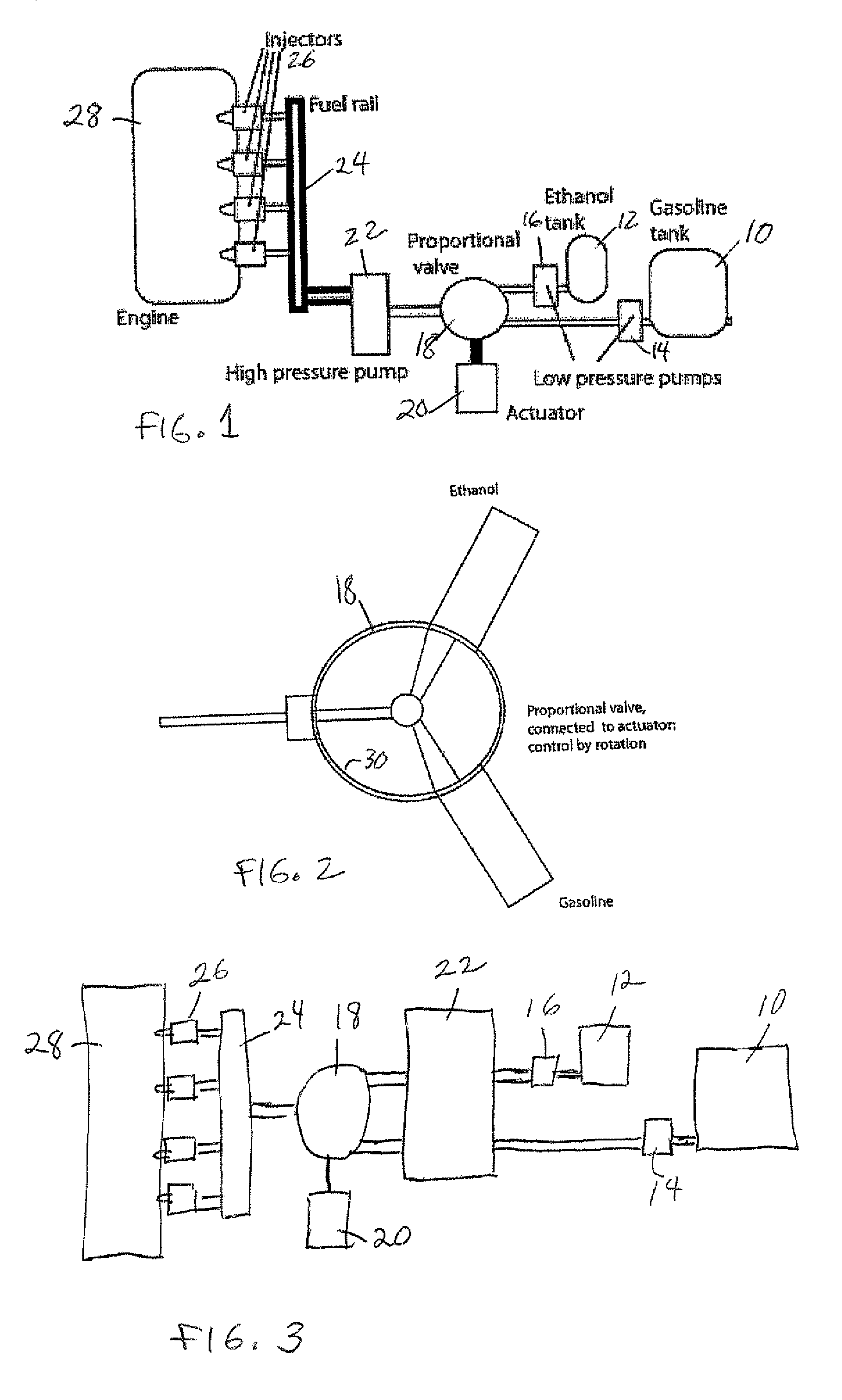Single nozzle direct injection system for rapidly variable gasoline/anti-knock agents mixtures
