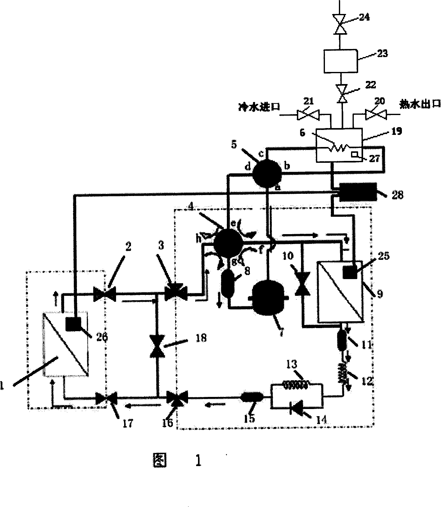 Air conditioner residual heat utilization device