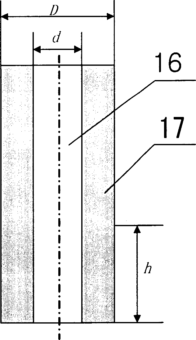 System for measuring phase fraction and phase interface in multiphase pipe flow by using monofilament capacitance probe