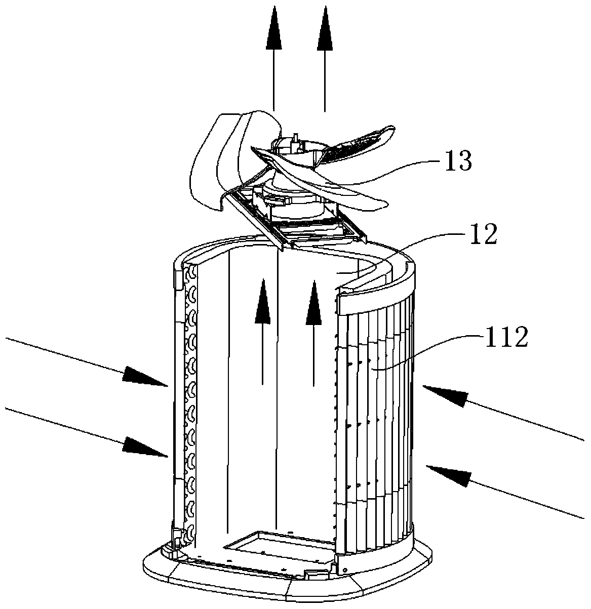 A cabinet air conditioner capable of long-distance air supply