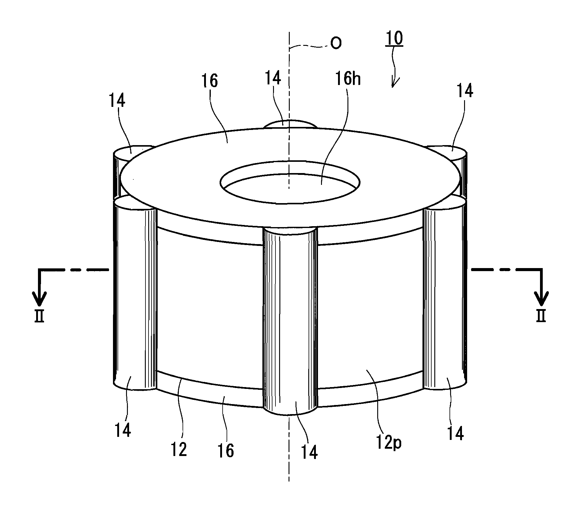 Film winding core, and wound film body using same
