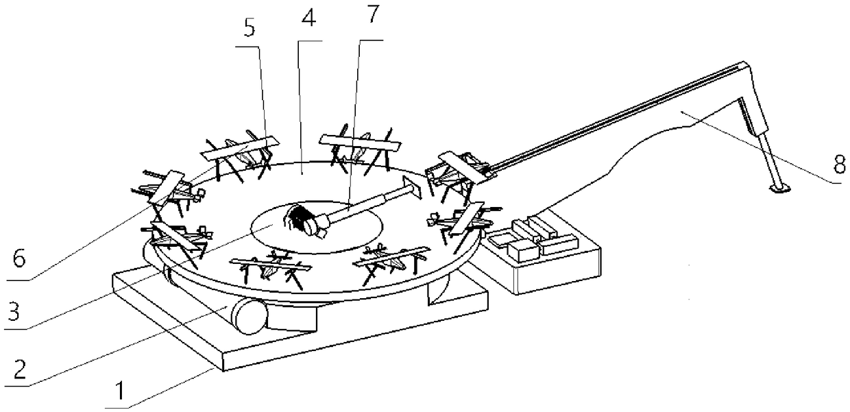 Rotary table type unmanned aerial vehicle continuous ejection device and control method thereof