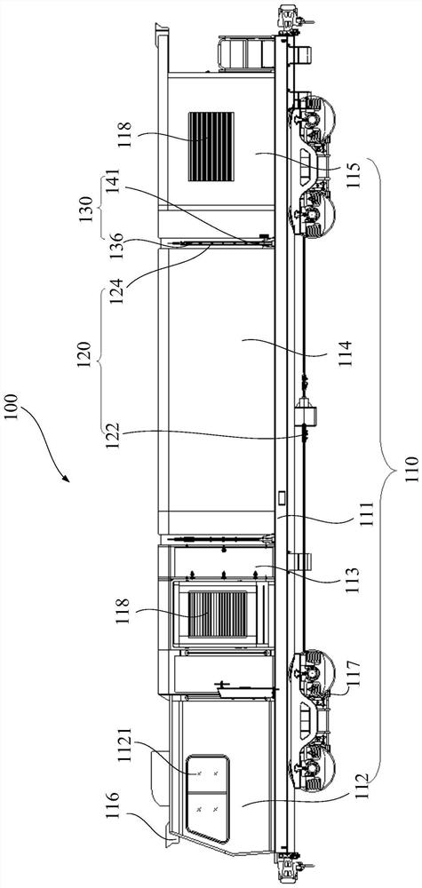 Tunnel section cleaning vehicle