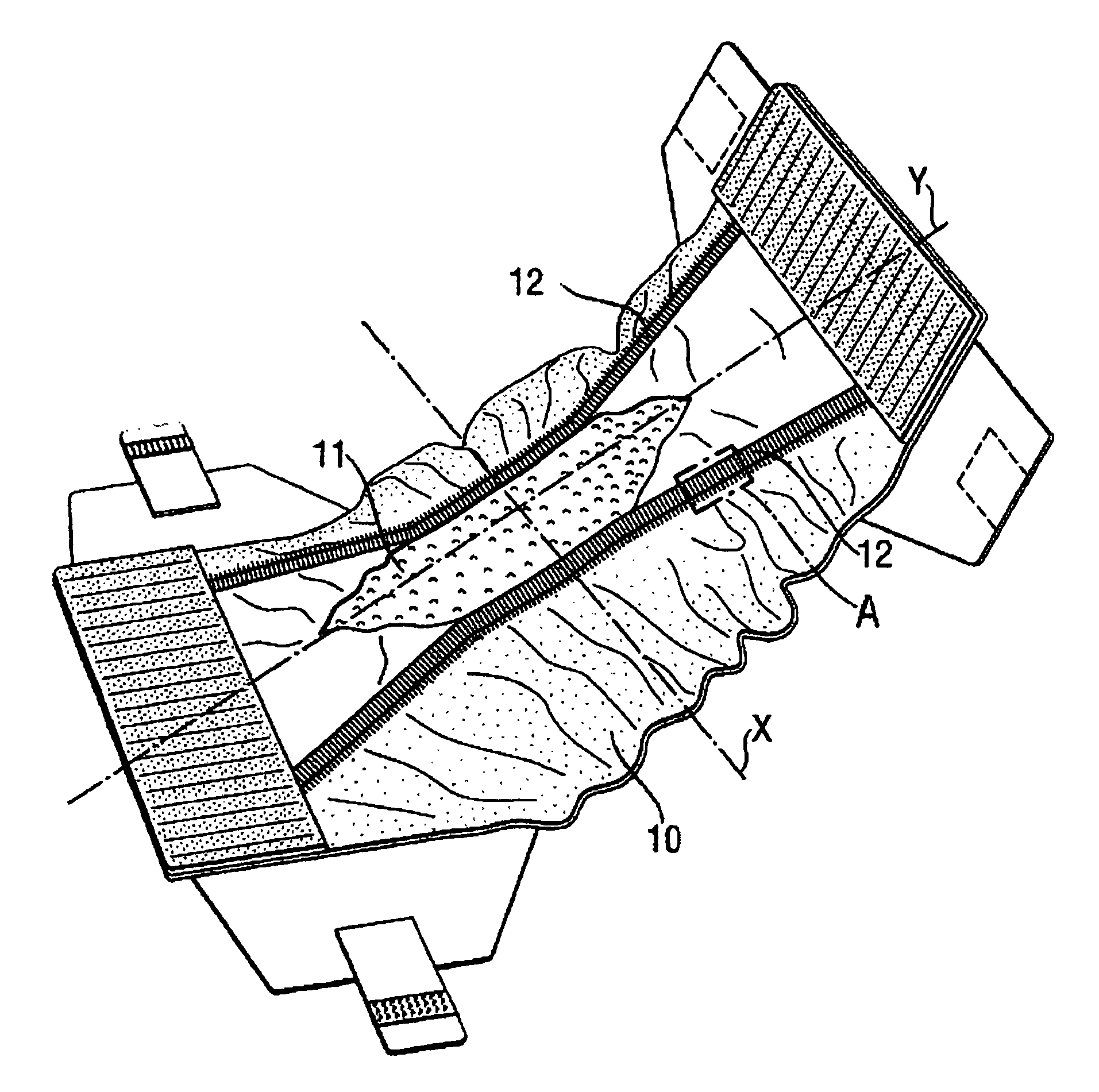 Absorbent article with composite sheet comprising elastic material