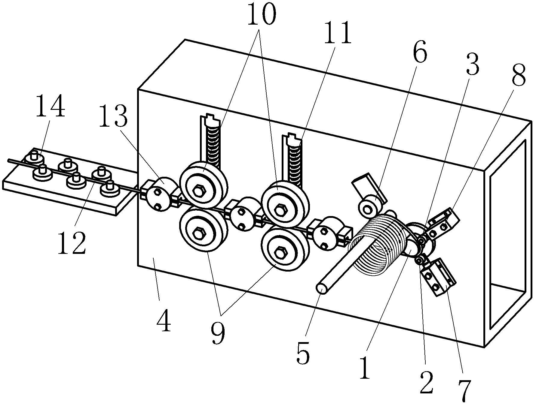 Manufacture method and device for steel wire spiral filaments