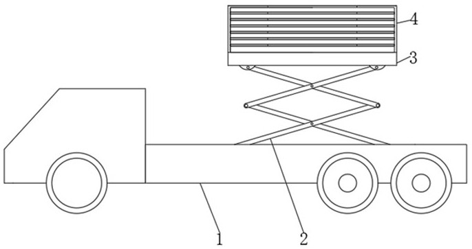 Lifting type maintenance tool car applied to power industry