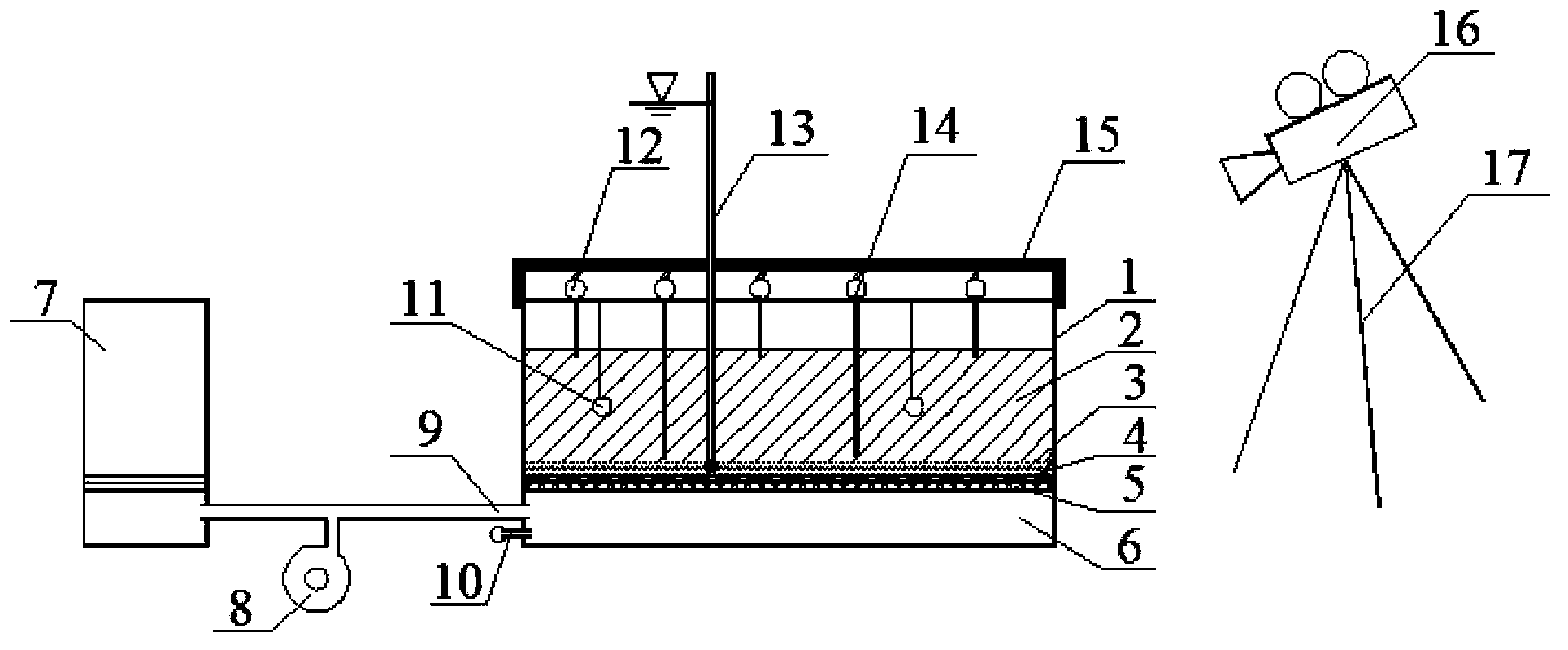 Testing apparatus for simulating phenomenon and law of soil heave-piping failure