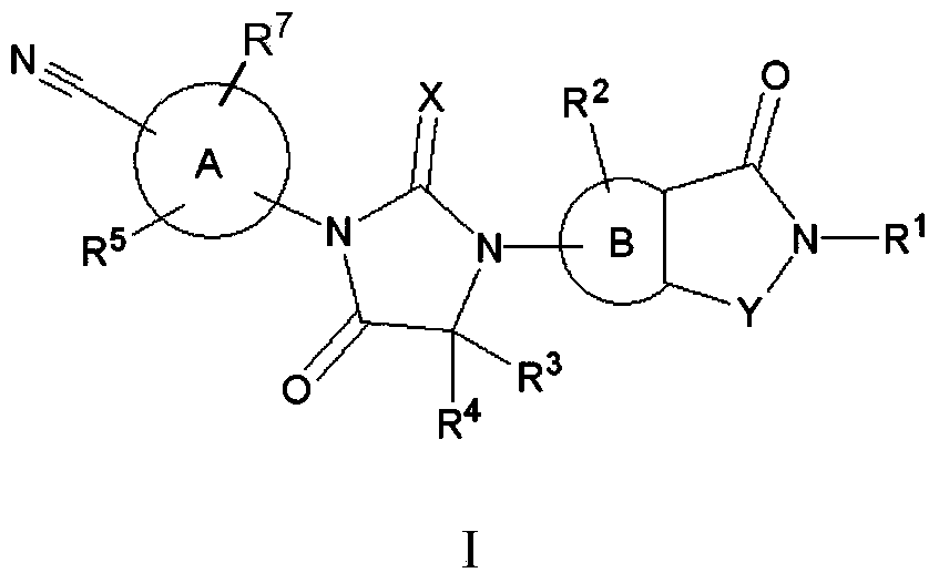Biaryl hydantoin derivate and preparation method, medicine composition and application thereof