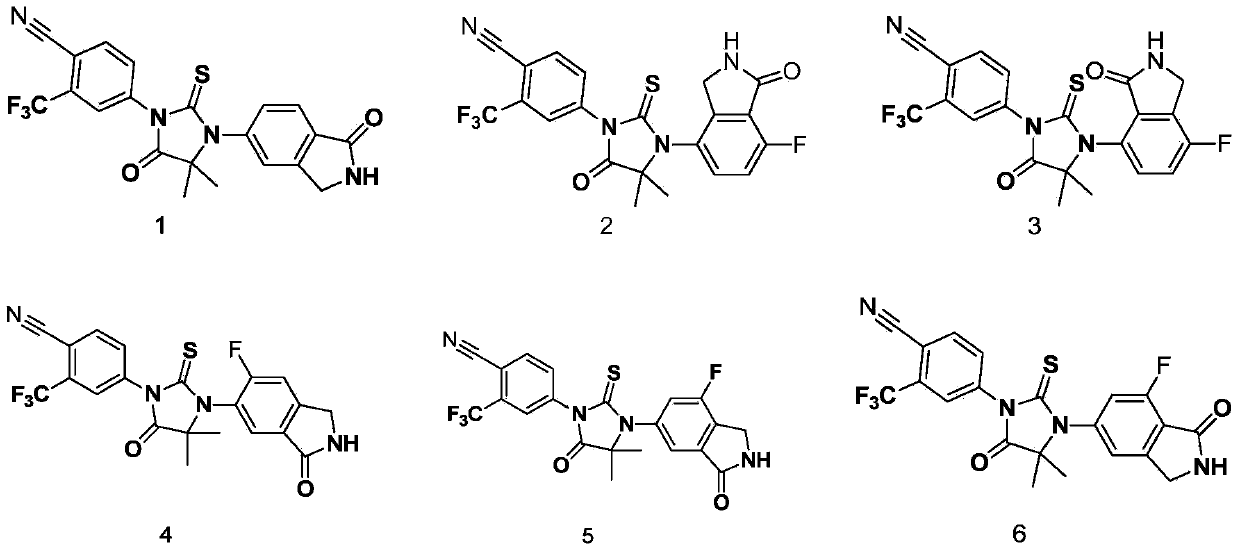 Biaryl hydantoin derivate and preparation method, medicine composition and application thereof