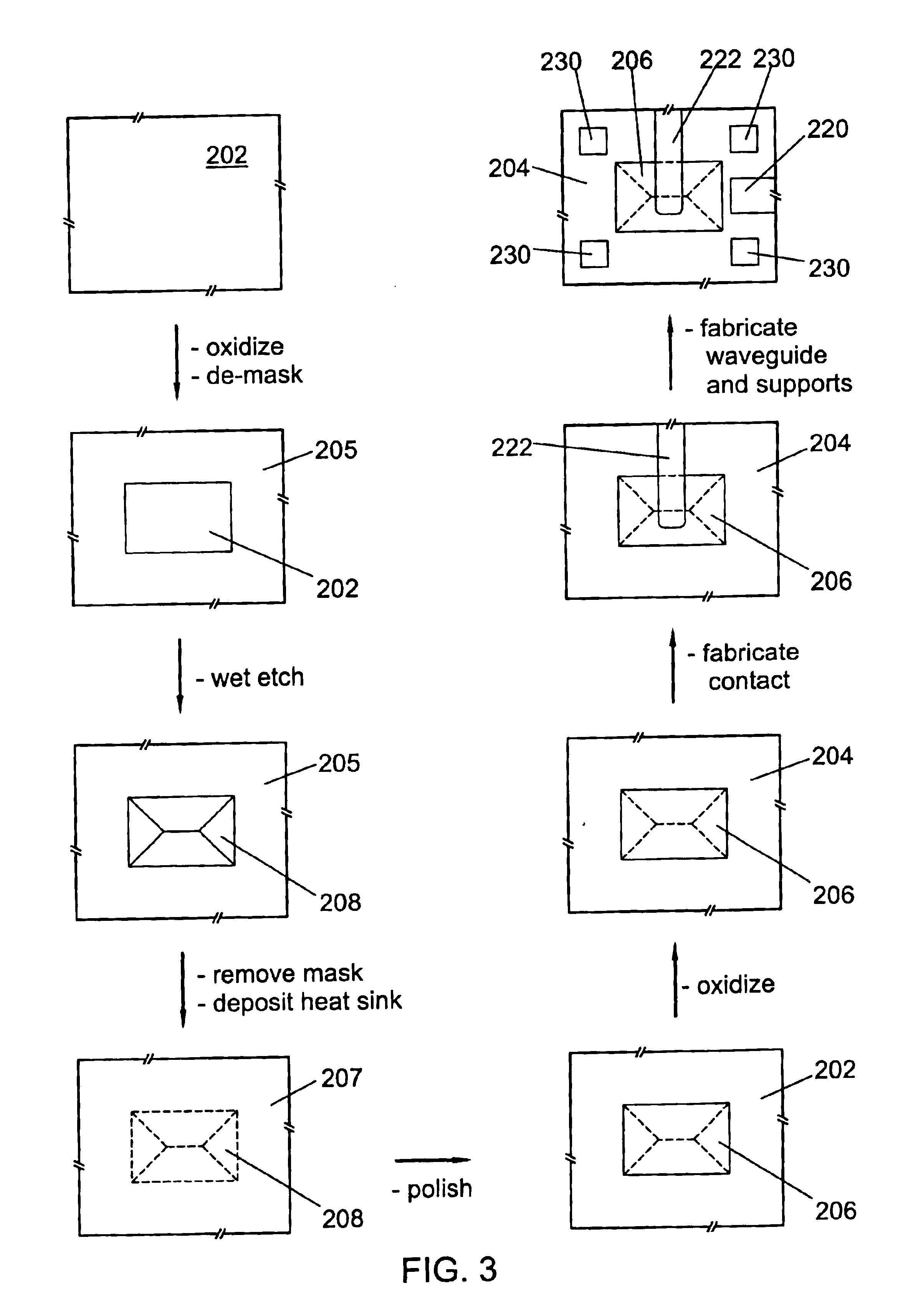 Heat sink for a planar waveguide substrate