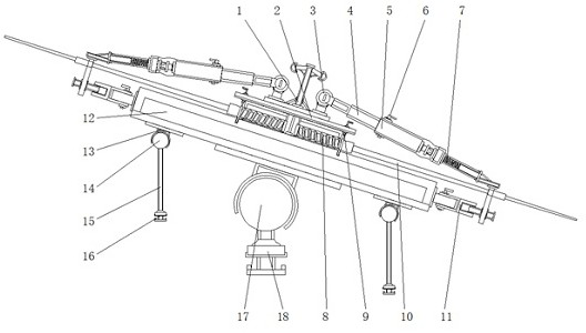 A mounting and fixing component with self-locking structure based on chipper flying knife