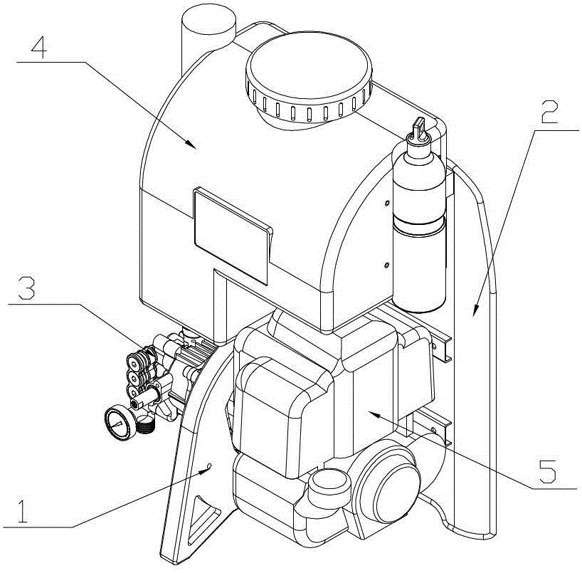 Damping structure for knapsack equipment