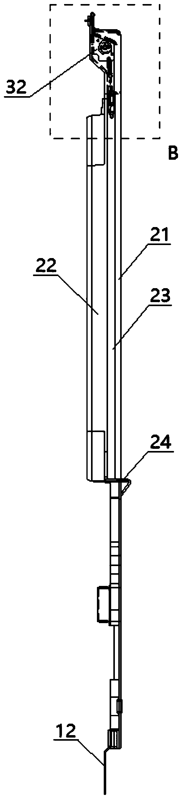 Motor train unit carriage wallboard assembly