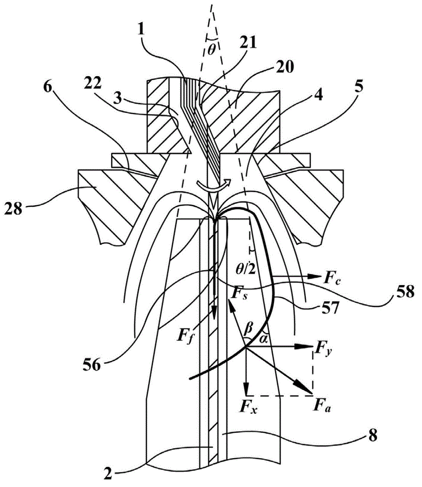 Air injection vortex spinning device with pumping component