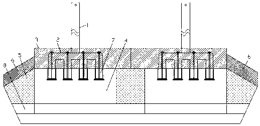 Aluminum electrolysis continuous prebaked anode composite heat preservation method and structure