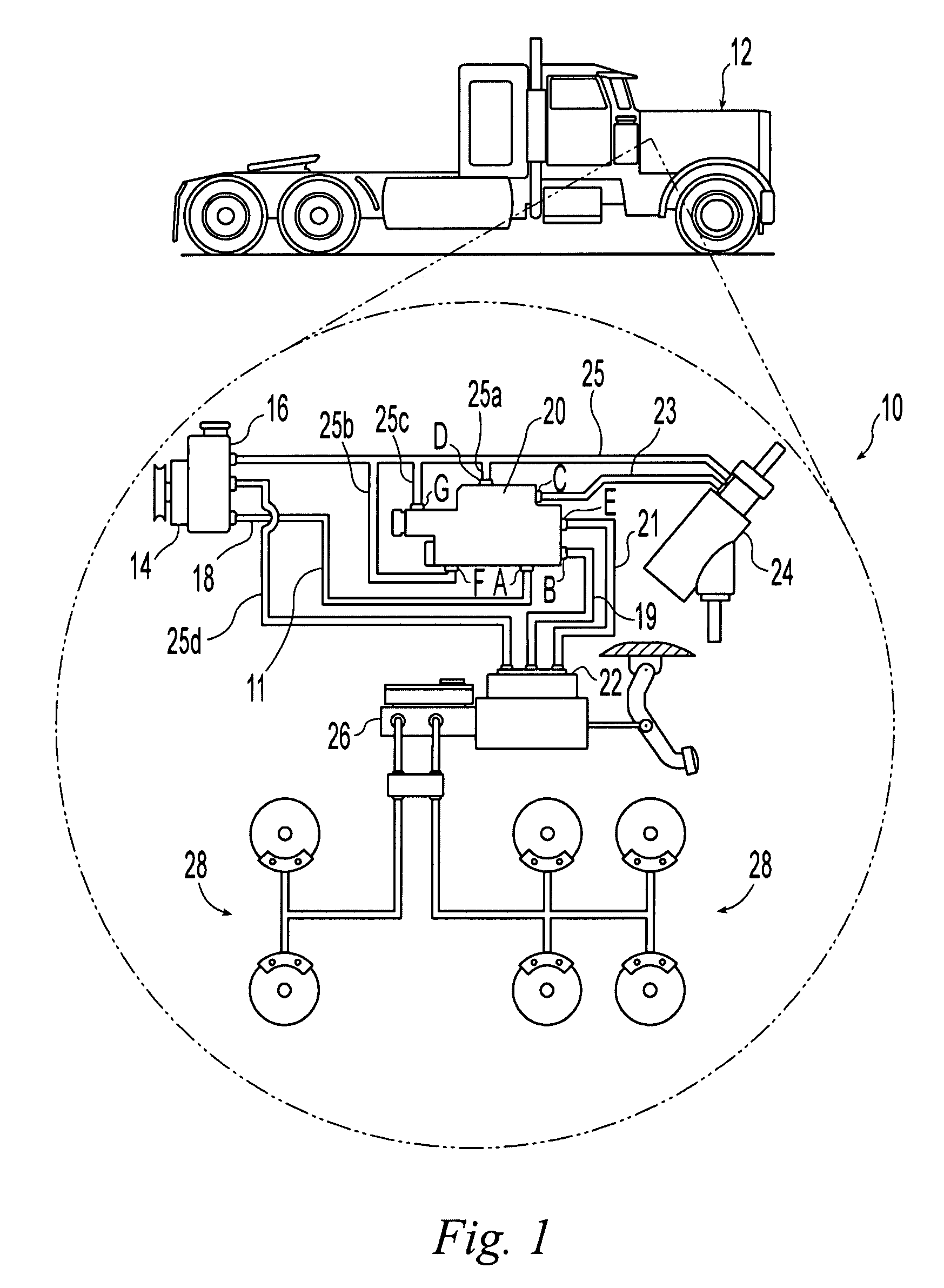 Vehicular hydraulic system with dual relief valve