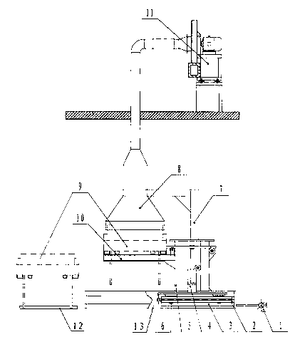 Hydraulic heatable brick bed surface translation cooling device for ash collection furnace