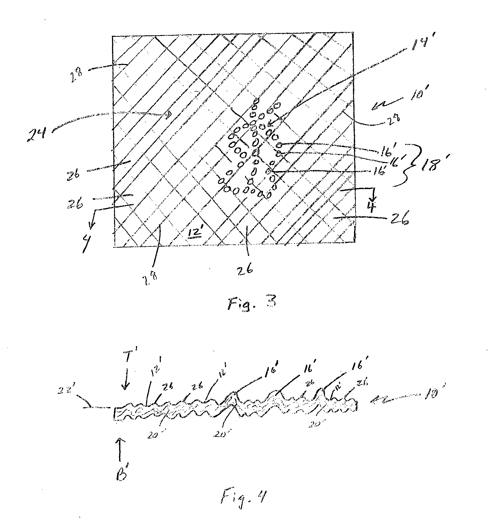 Fibrous structures comprising a design and processes for making same
