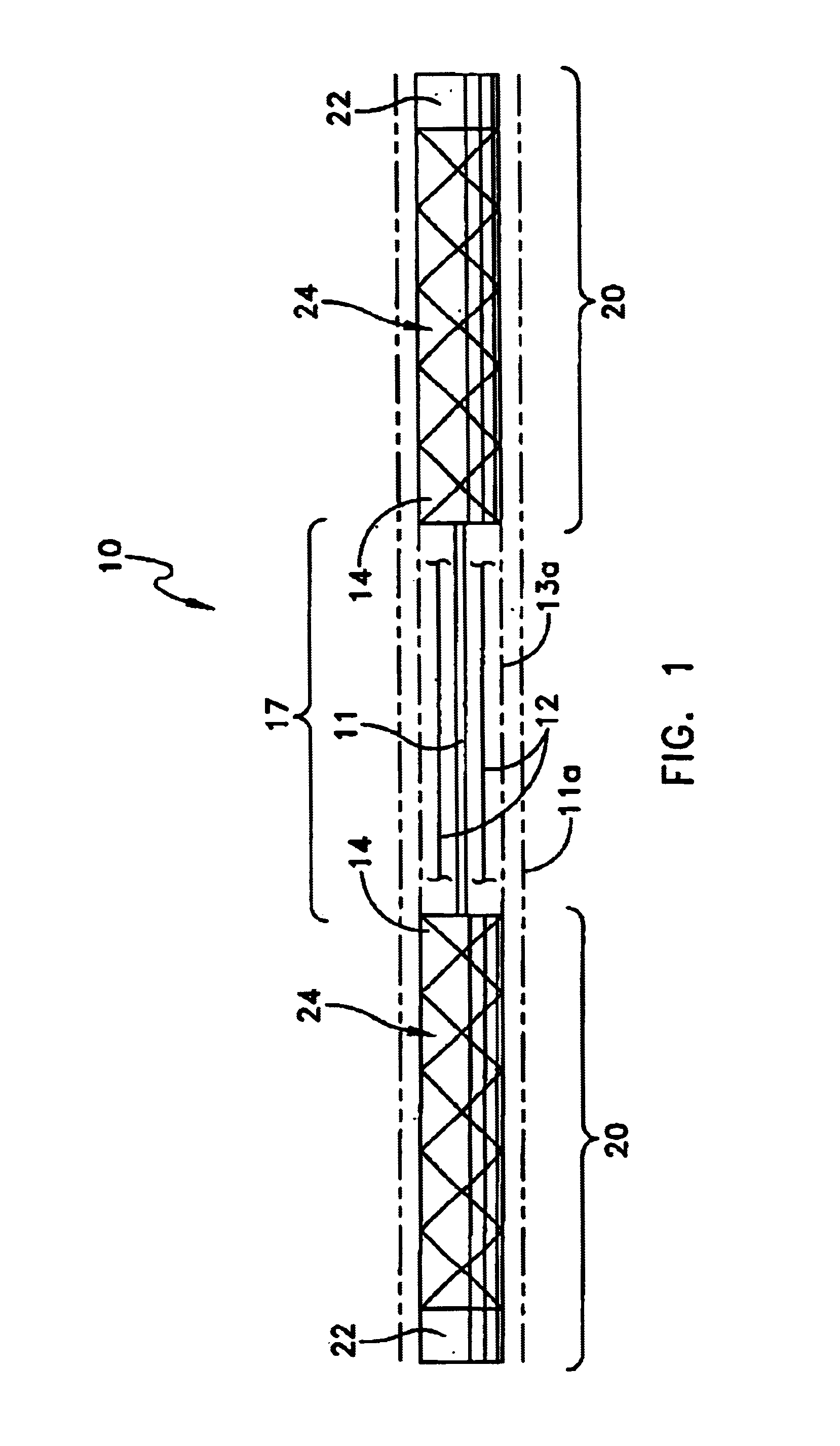 Strength strand construction for a longitudinal section of a cable