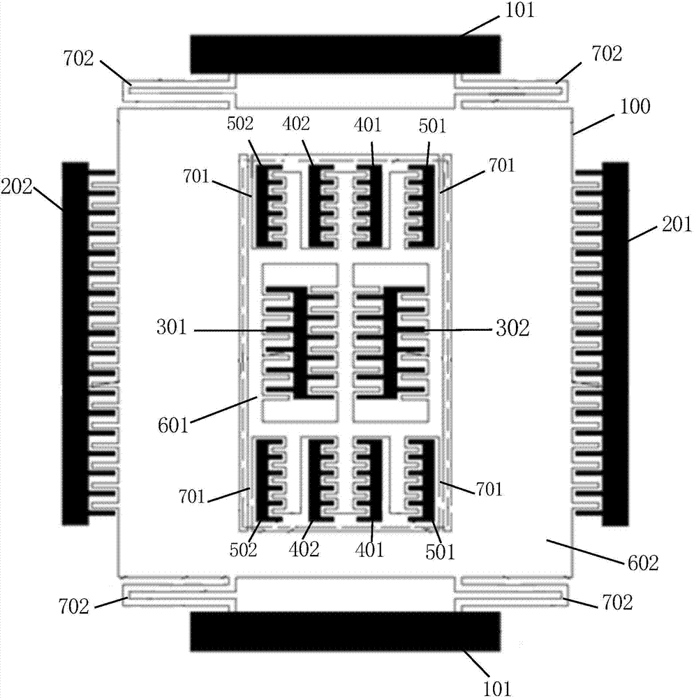Silicon capacitor type accelerometer of mechanical modulation