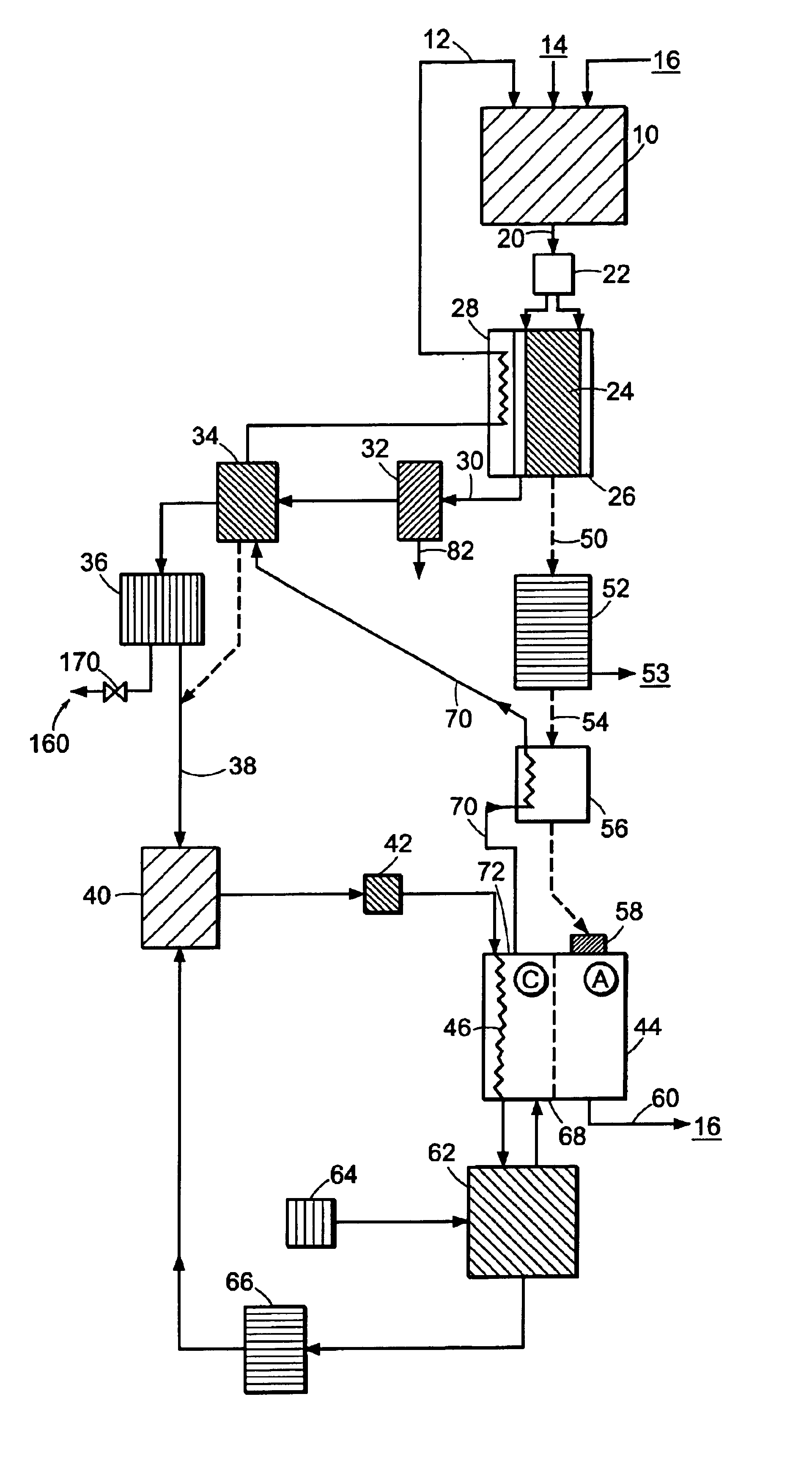 High-efficiency fuel cell power system with power generating expander