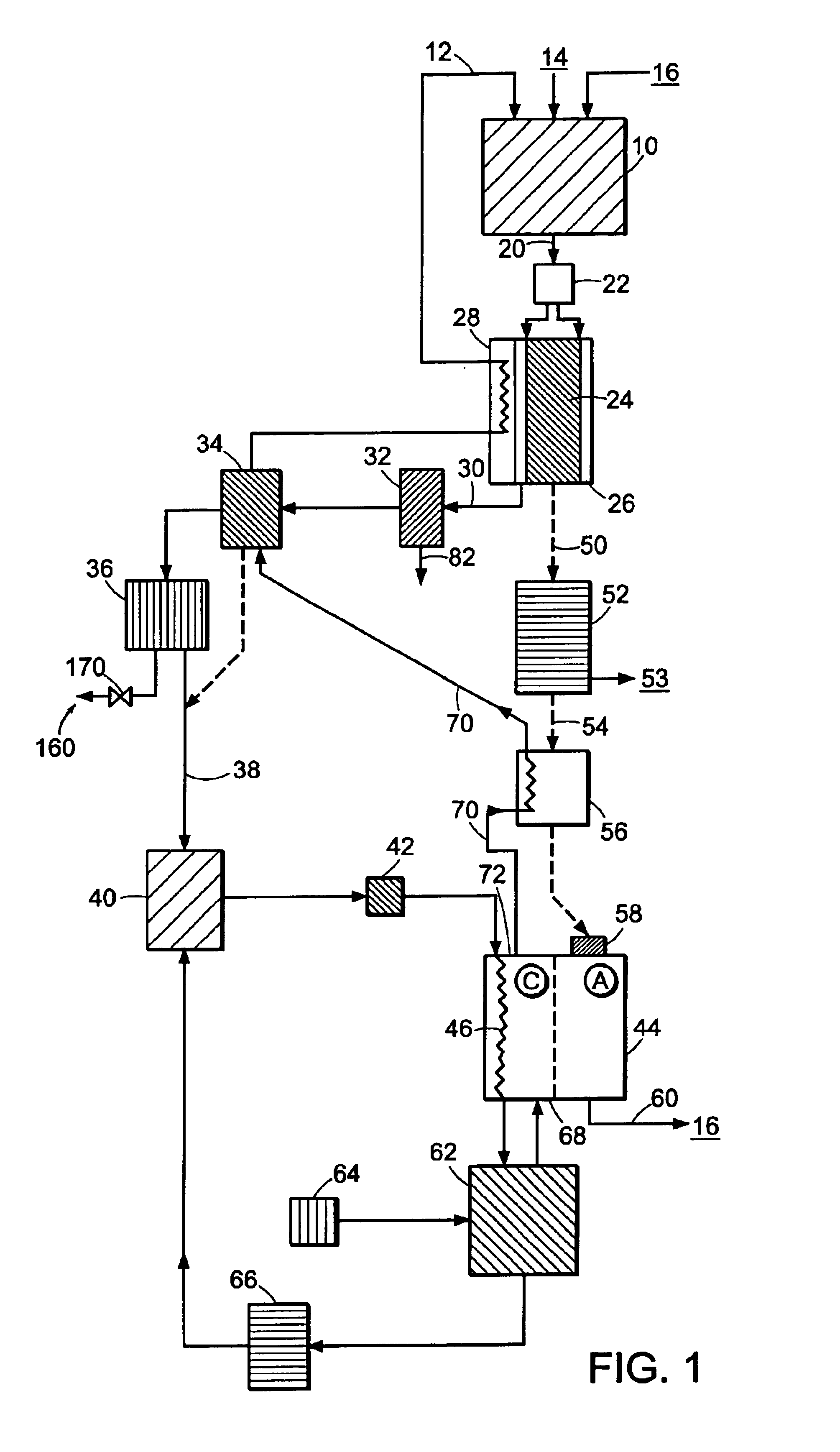 High-efficiency fuel cell power system with power generating expander