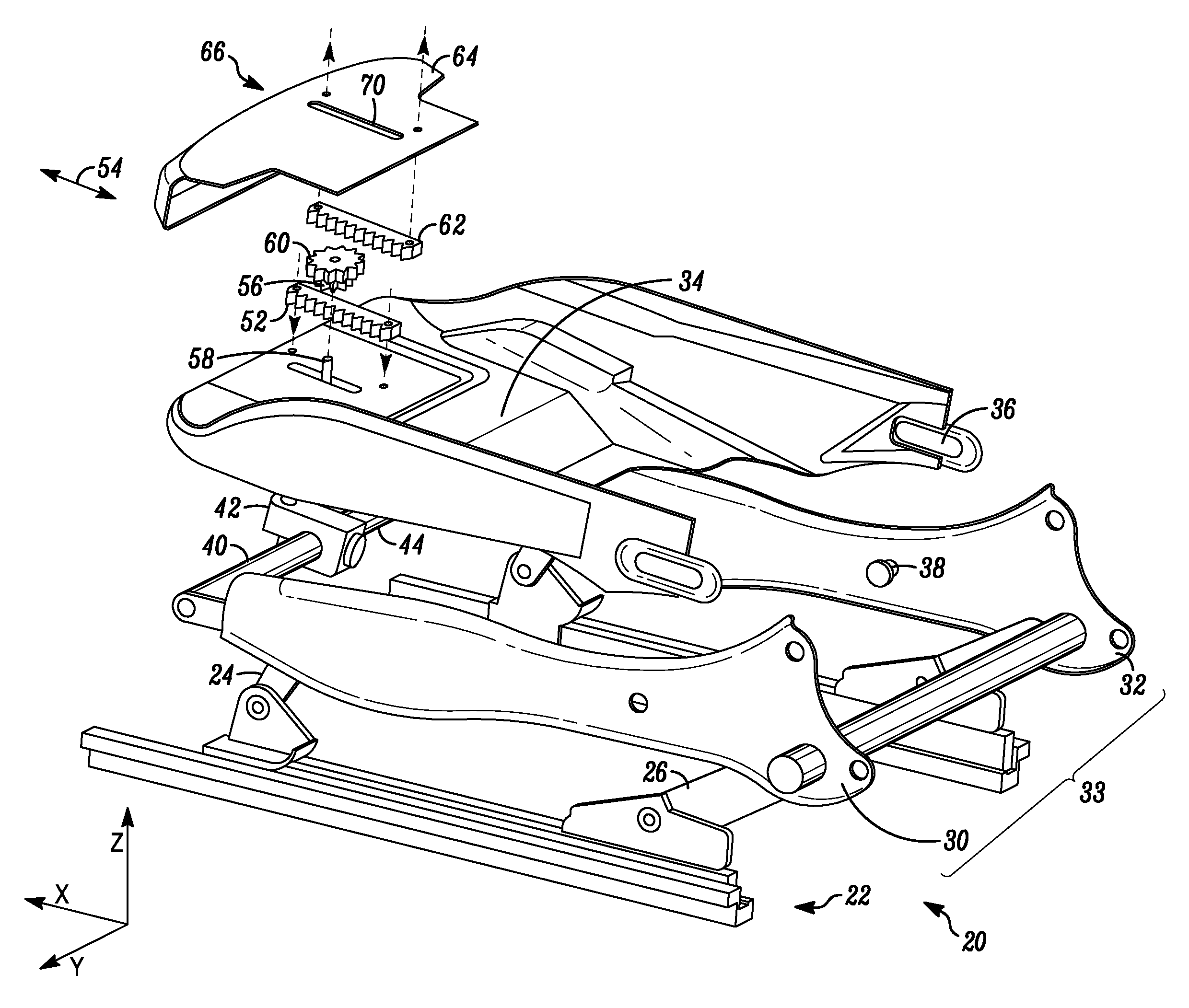 Seat-depth adjustable vehicle seat with a first seat part and a second seat part