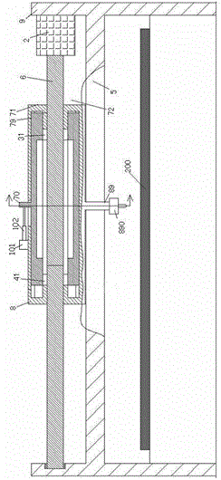 Machining device allowing machining head to be moved and controlled through air pressure