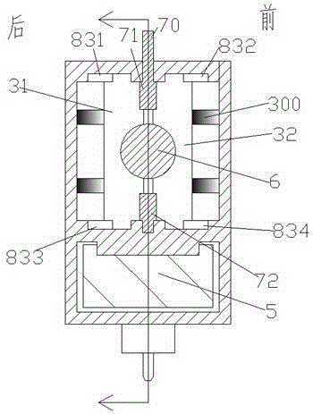 Machining device allowing machining head to be moved and controlled through air pressure