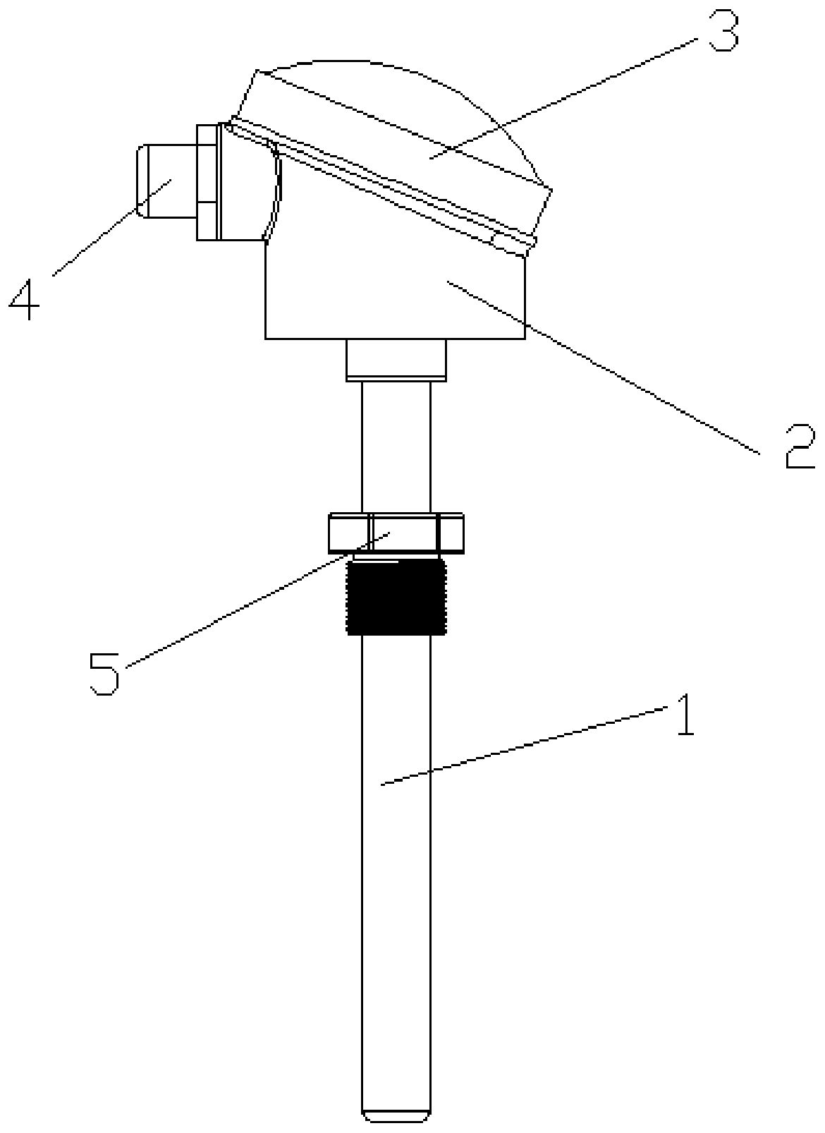 Wireless thermocouple and temperature measuring device using the same