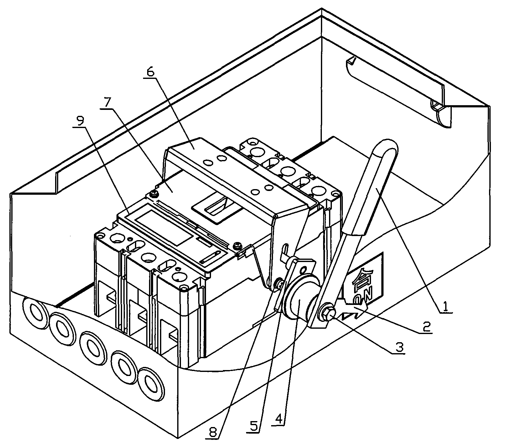 Manual operating mechanism of jack box