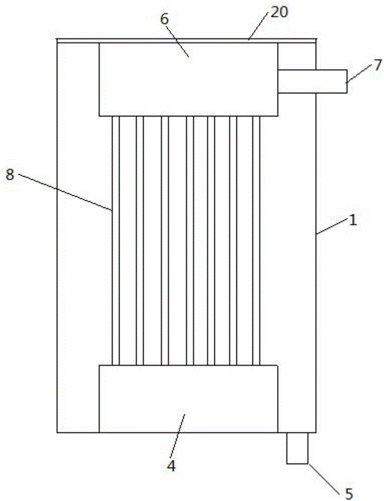 Steam cabinet water tank