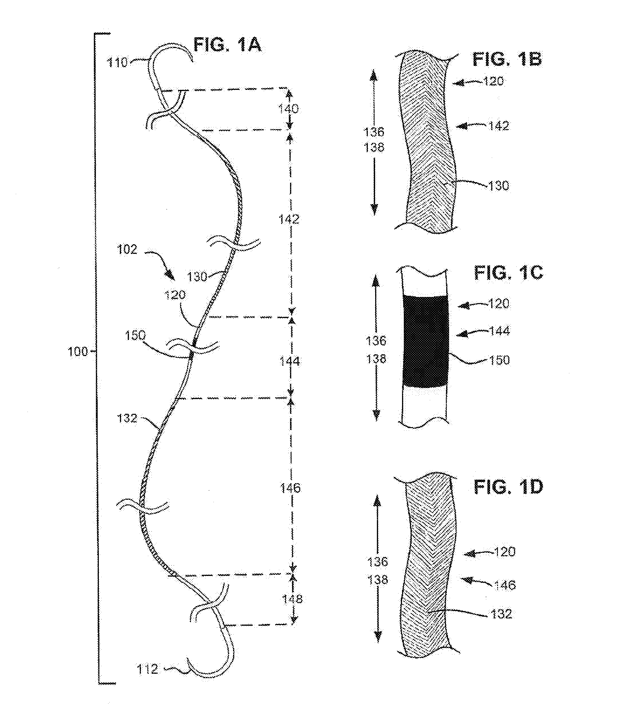 Surface texture configuration for self-retaining sutures and methods for forming same