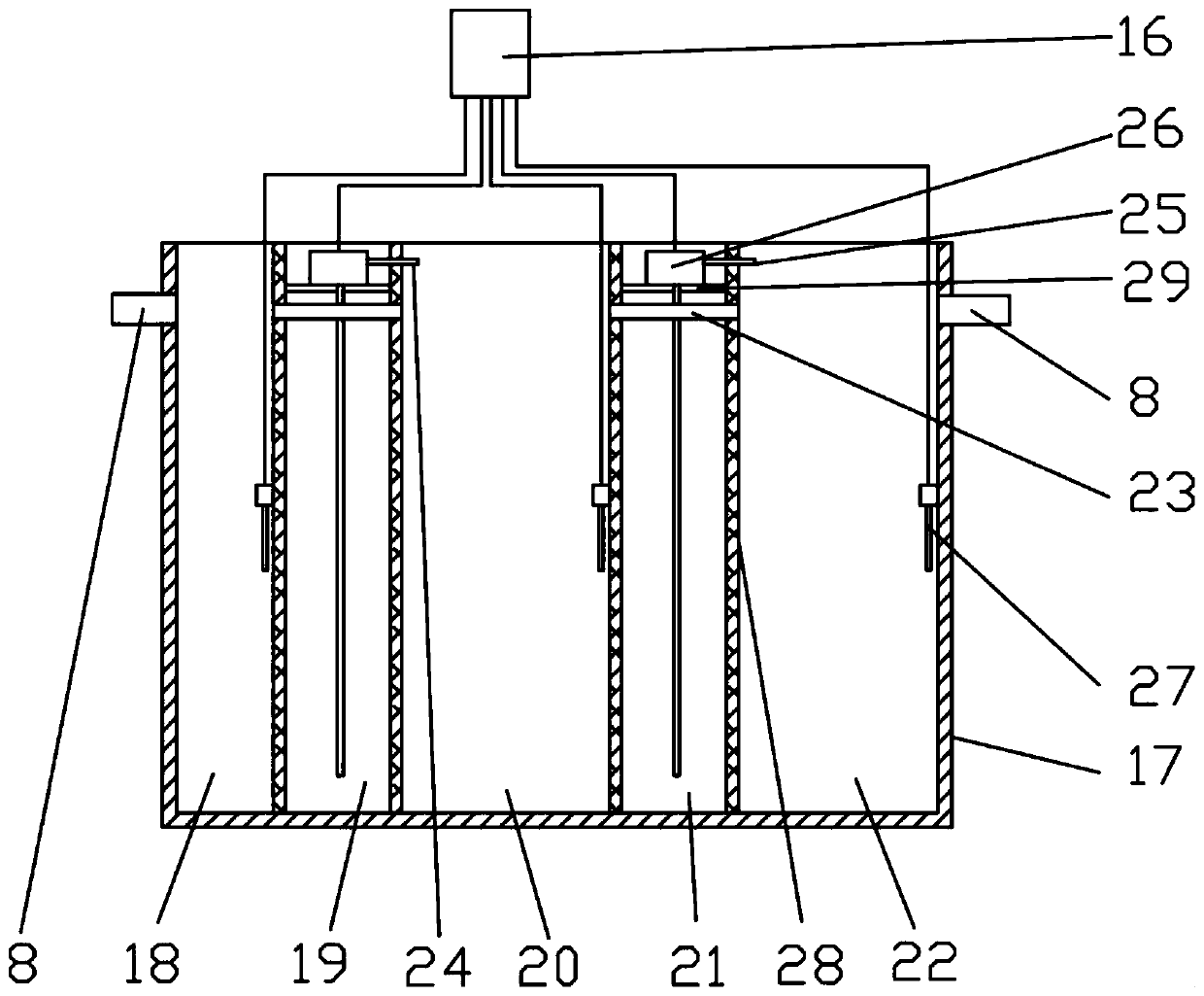 A papermaking wastewater treatment system